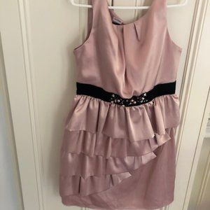 Biscotti Girls Pink Satin Formal Dress